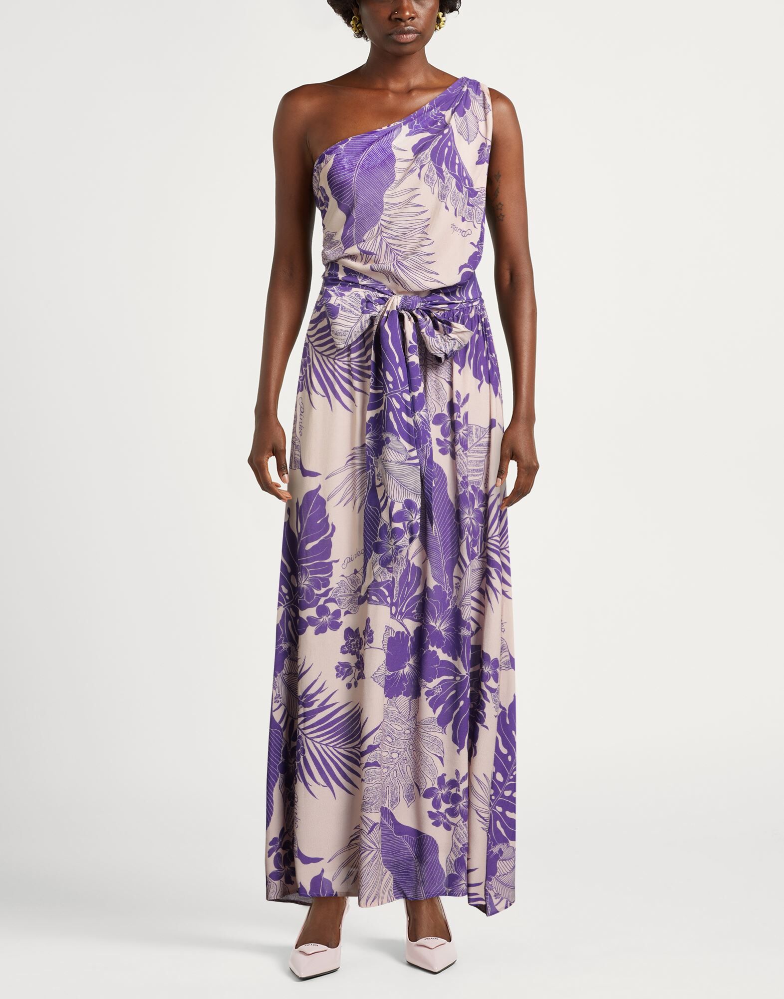 Pinko Vestido largo Mujer Morado 38,40,42 Mujer