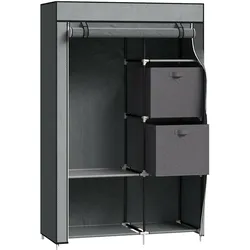 STOFFSCHRANK, Faltschrank, Dunkelgrau,