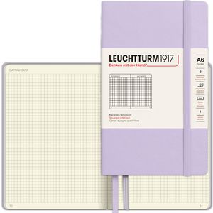 Leuchtturm1917 Notizbuch Pocket, 368148, Karton Hardcover, Lilac, 94 Blatt / 187 Seiten, 80 g/m², kariert, A6