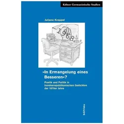 Gedichte »in Ermangelung eines Besseren«, Sprachbücher von Juliane Kreppel