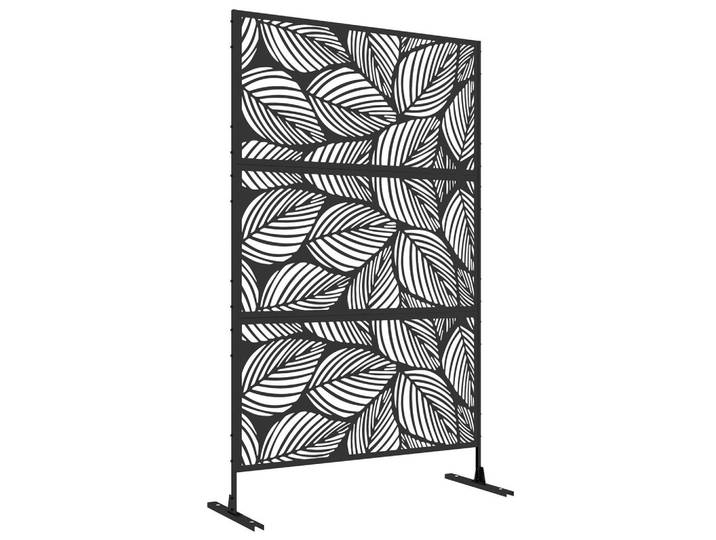 Outsunny Gartensichtschutz, Stahl, Schwarz, Metall, 45x198 cm, Sonnenschutz, Sichtschutz
