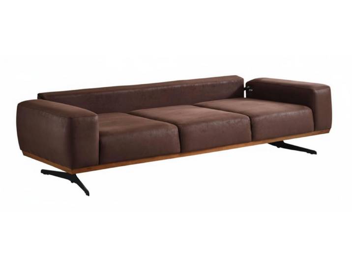 JVmoebel 4-Sitzer 4-Sitzer Sofa Modernen Stil Braune Farbe Holzgestell Elegantes Design, 1 Teile, Made in Europa