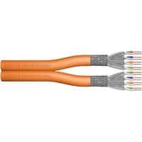Professional Cat7 S/FTP Verlegekabel duplex, Dca orange, 500 Meter Trommel