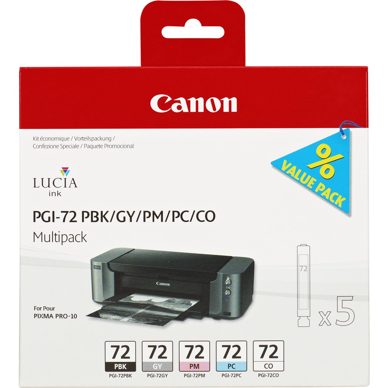 Canon Tinte PGI-72PMP Multipack 6403B007 schwarz photo,grau,magenta photo,cyan photo,chroma optimizer