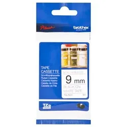 Brother TZe-N221 Schriftband Schwarz auf Weiß 9mm x 8m