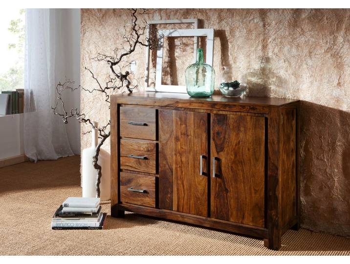Sideboard Sheesham 118x45x85 life honey lackiert METRO LIFE #122