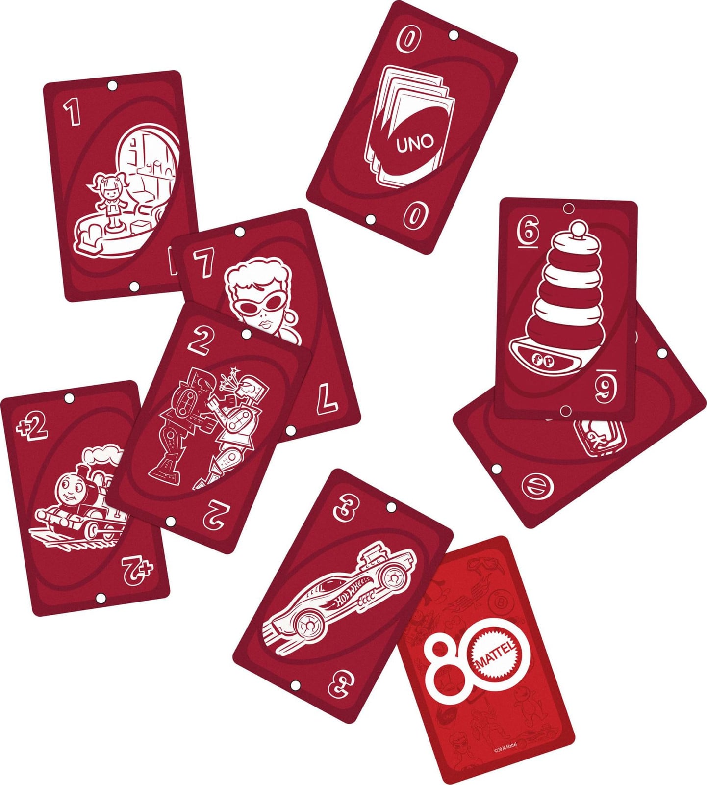 Mattel UNO Ruby Red Kaartspel - 80th Anniversary Editie