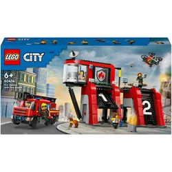 LEGO Feuerwehrstation mit Drehleiterfahrzeug (60414, LEGO City)