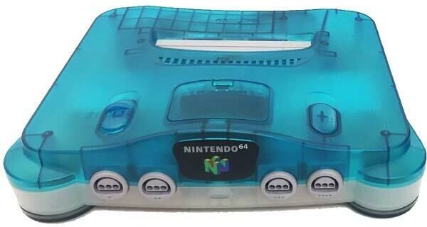 Nintendo 64   Transparent   Weiß/Blau - Refurbished