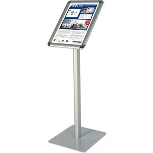 Franken Infoständer BS0901 aus Aluminium, silber, A4, 80 cm Höhe