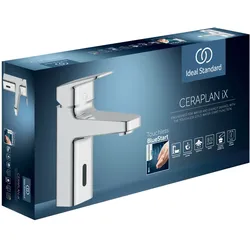 Ideal Standard Ceraplan iX Einhebel-Hybrid-Waschtischarmatur mit Sensorfunktion, Push-Open Ventil, BD283AA, Farbe: Chrom