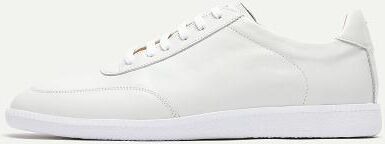 LightInthebox Men's Premium White Cowhide Leather Sneakers - Elegant, Durable Fashion Footwear