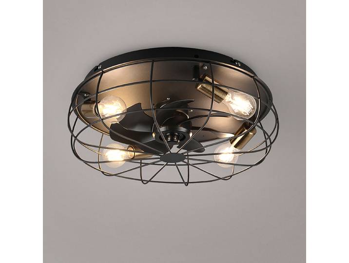 Ventilateur de plafond 49 x 18 x 49cm Noir