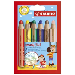 STABILO Buntstifte woody 3 in 1 Mehrfarbig