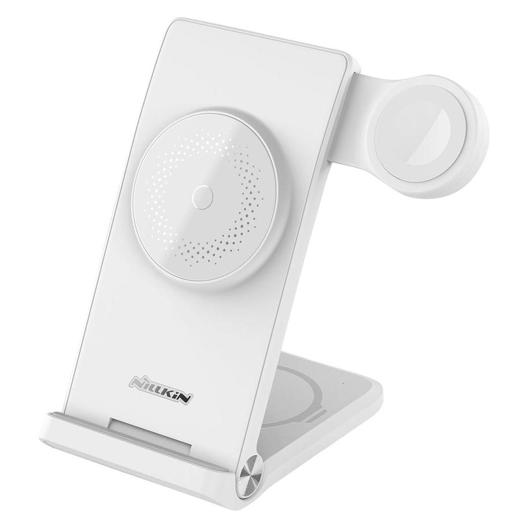 Nillkin PowerTrio 3in1 kabelloses Ladegerät MagSafe für Apple Watch Weiss (MFI) (15 W) (57983112830)