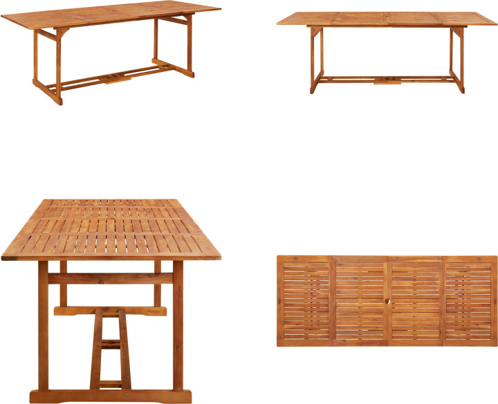 vidaXL Garten Esstisch 220x90x75 cm Massivholz Akazie - Esstisch - Esstische - Holztisch - Holztische
