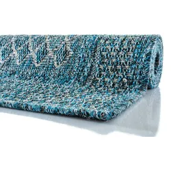 Peyer Syntex Teppich Rayon Blau 80 cm x 150 cm
