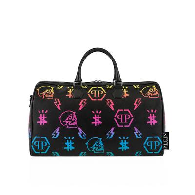 Reisetasche PHILIPP PLEIN "Monogram", bunt (02, schwarz), Taschen Reisetasche