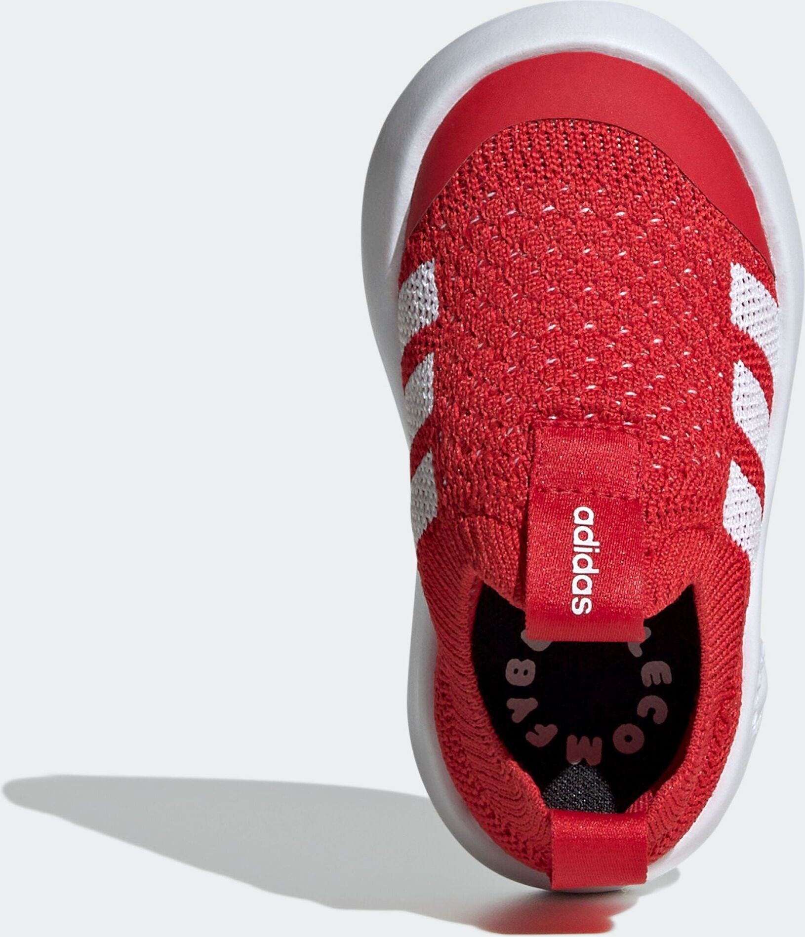 Slip-On Sneaker ADIDAS SPORTSWEAR "BUBBLECOMFY KIDS", Kinder, Gr. 23, rot (better scarlet, ftwr weiß, core schwarz), Textil, Schuhe Slip-On Sneaker, für Kinder better scarlet, ftwr weiß, core schwarz 23