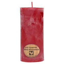 Kerzenfarm Hahn Bienenwachs-Stumpen rot 95x40 mm