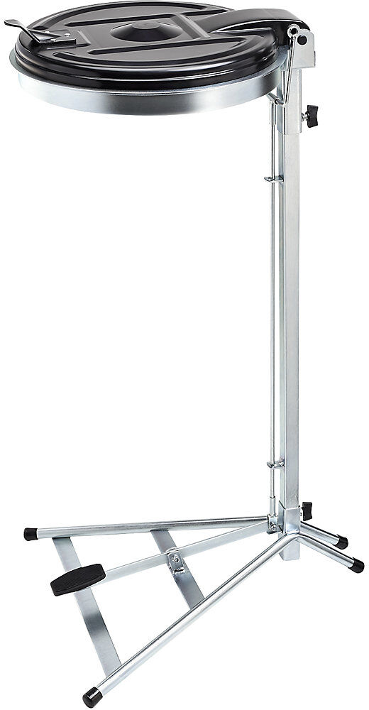 kaiserkraft Müllsackständer, Standgestell, für Volumen 120 l, mit Pedal, verzinkt, Kunststoffdeckel