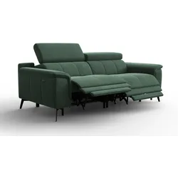 SOFA RELAX FIERO 3-Sitzer, Grüner Veloursstoff