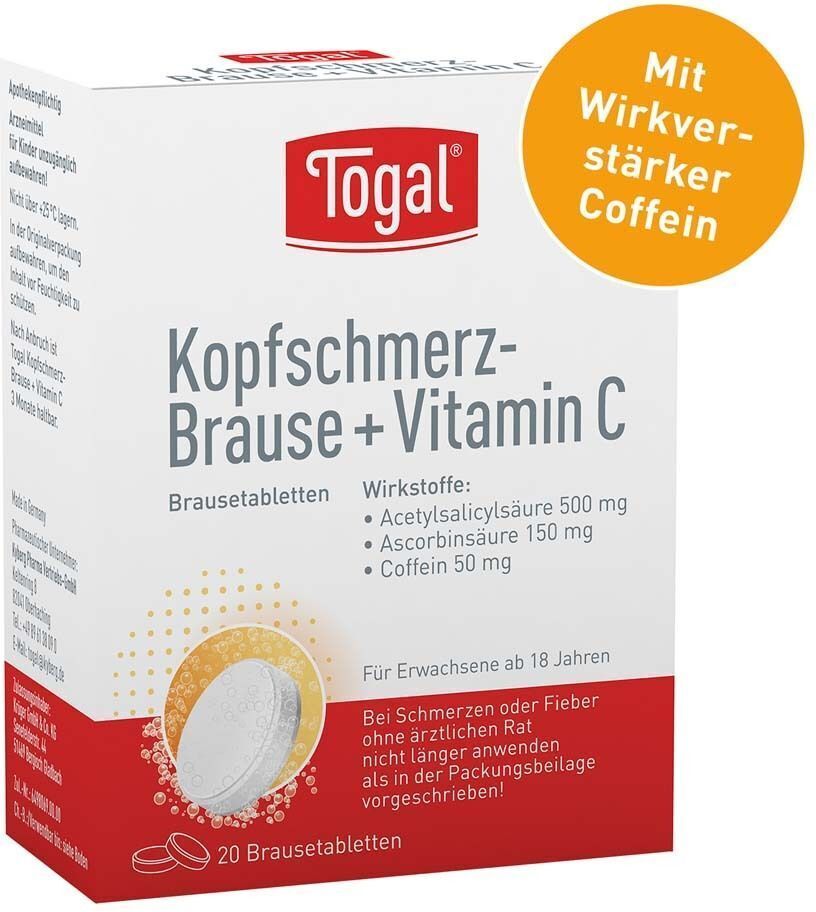 Togal Kopfschmerz-Brause + Vit.C Brausetabletten 2x 2x20 St