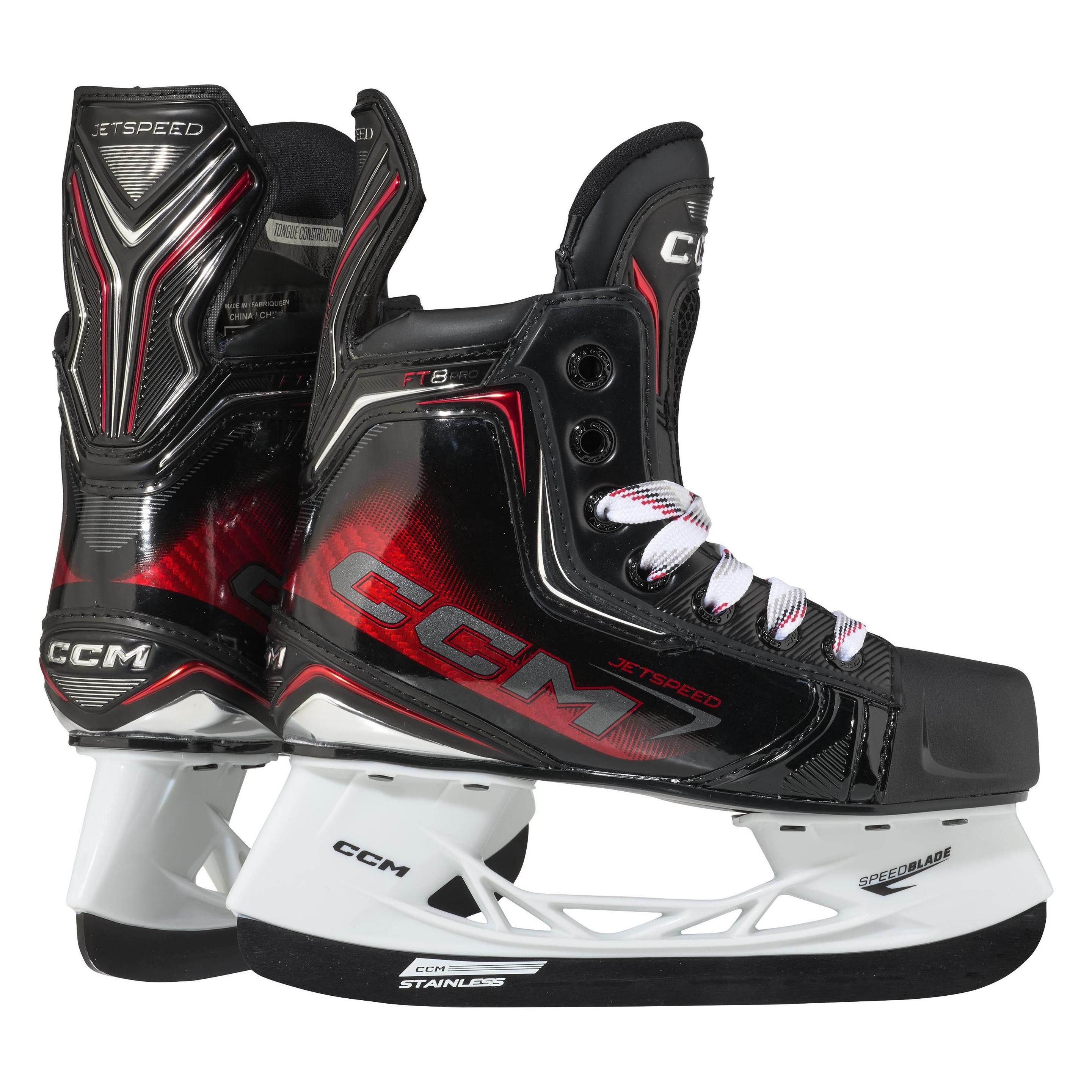 CCM Hockey-Schlittschuhe SKFT8PY YT JS Regular 13.0 (mit STEP STEEL 215 mm) (32) (63894835)