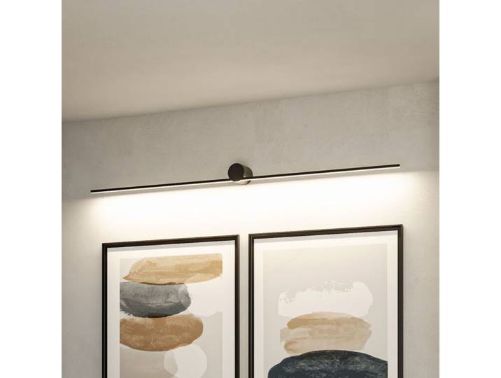Sava LED-Wandleuchte, IP44, 120 cm, schwarz matt - Paulmann - Badezimmer - Modern - Metall - Einflammig