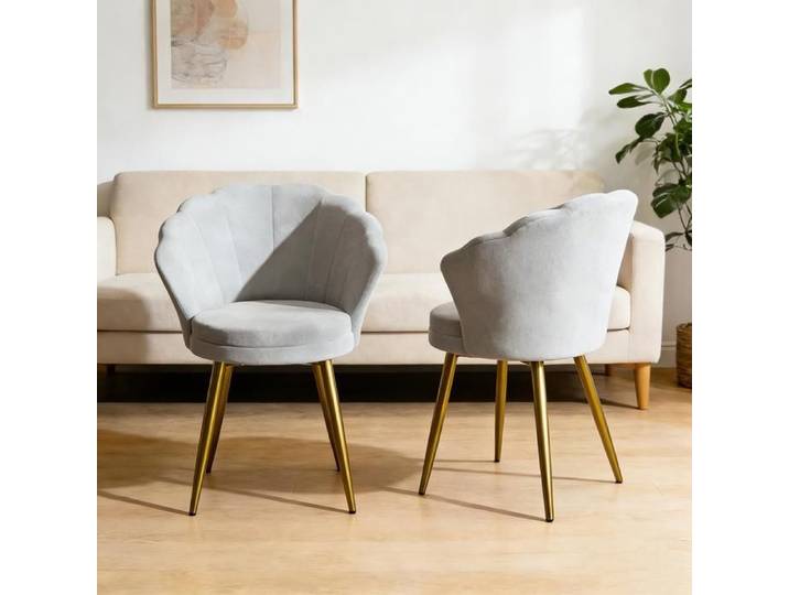 SUPFINE Lot de 2 Fauteuils en Velours ave Dossier Chaises Coiffeuse Rose Fauteuil Salon Confortable pour Salon Chambre Coiffeuse