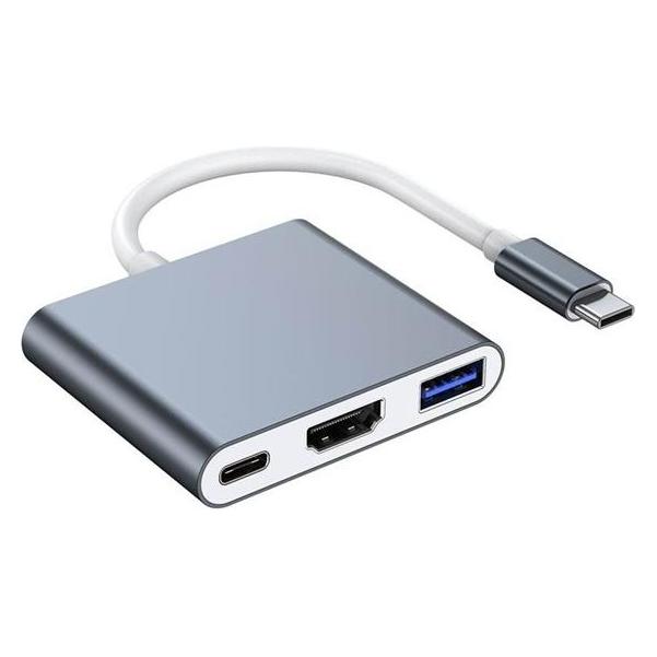 Lippa 3-in-1 87W USB-C PD 4K HDMI Hub USB hub - 3 ports - (USB-C, 3 Ports) (LPGQ22H122)