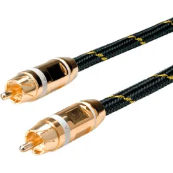 ROLINE 11094232 - Cinch Kabel, simplex Stecker/Stecker, weiß, 2,5 m