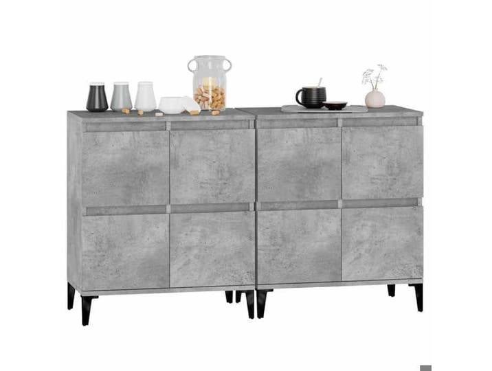 Promo printemps Buffets （2 pcs）- SHELD - Commode à tiroirs/MEUBLE BAS - gris béton 60x35x70cm bois d'ingénierie M5348181