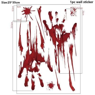 Uplift Picks Bloody Handprint Halloween Window And Wall Stickers 07