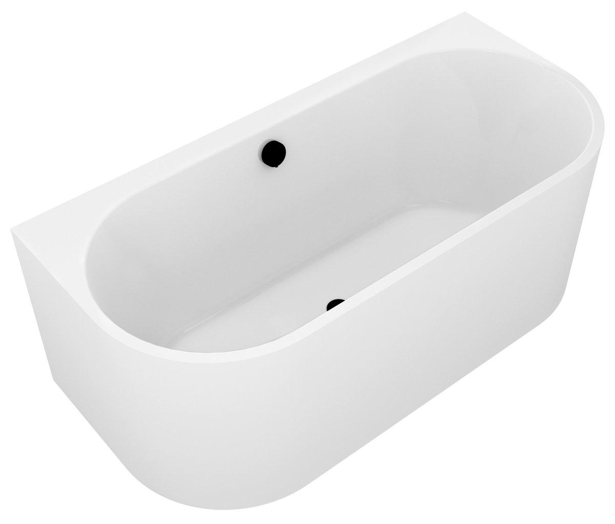 Polysan ASTRA DR MONOLITH wandstehende Badewanne 160x75x60cm, weiß