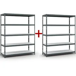Fachbodenregal 1+1 GRATIS 1966x1600x600 mm, Traglast 350 kg