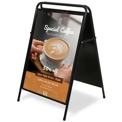 Exposicionate Elegante Stahl Staffelei 50 x 70 cm ZPES50x70BL
