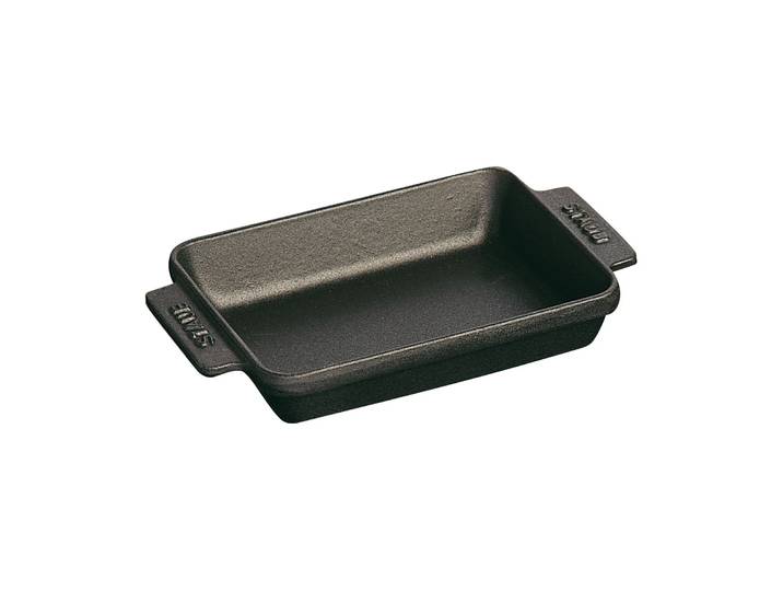 STAUB Plat à gratin rectangulaire Staub fonte 15x11 cm Noir