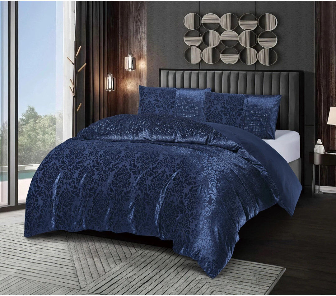 ZASH LONDON Duvet Cover Blue Double Duvet Cover + 2 Pillowcase