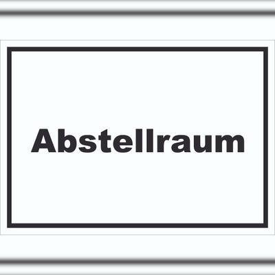 HB-Druck Abstellraum Schild mit Text Lager waagerecht A4 Rückseite selbstklebend