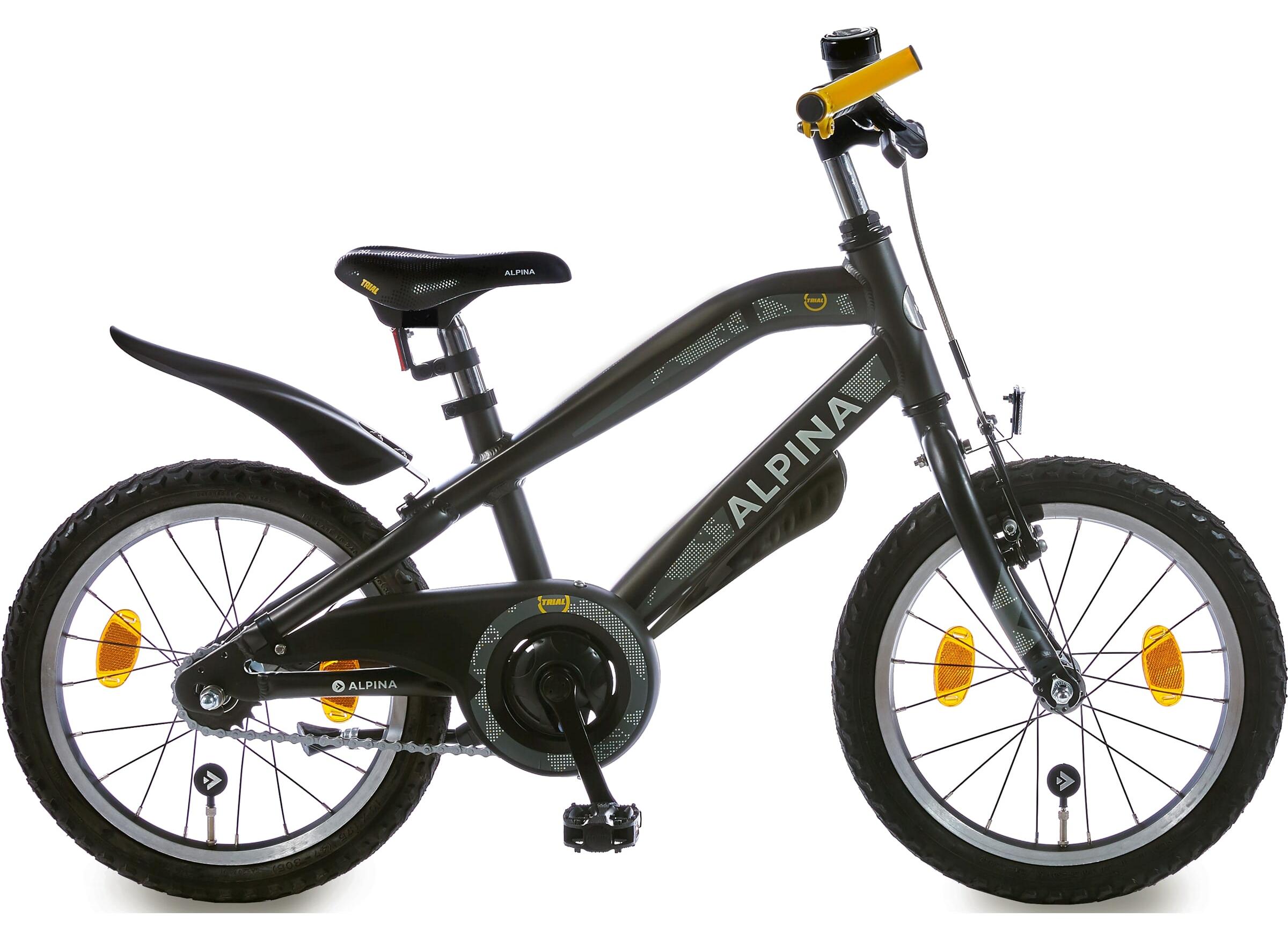 Alpina Trial, Kinder, Männlich, Aluminium, Schwarz, 45,7 cm (18"), Fixed-gear