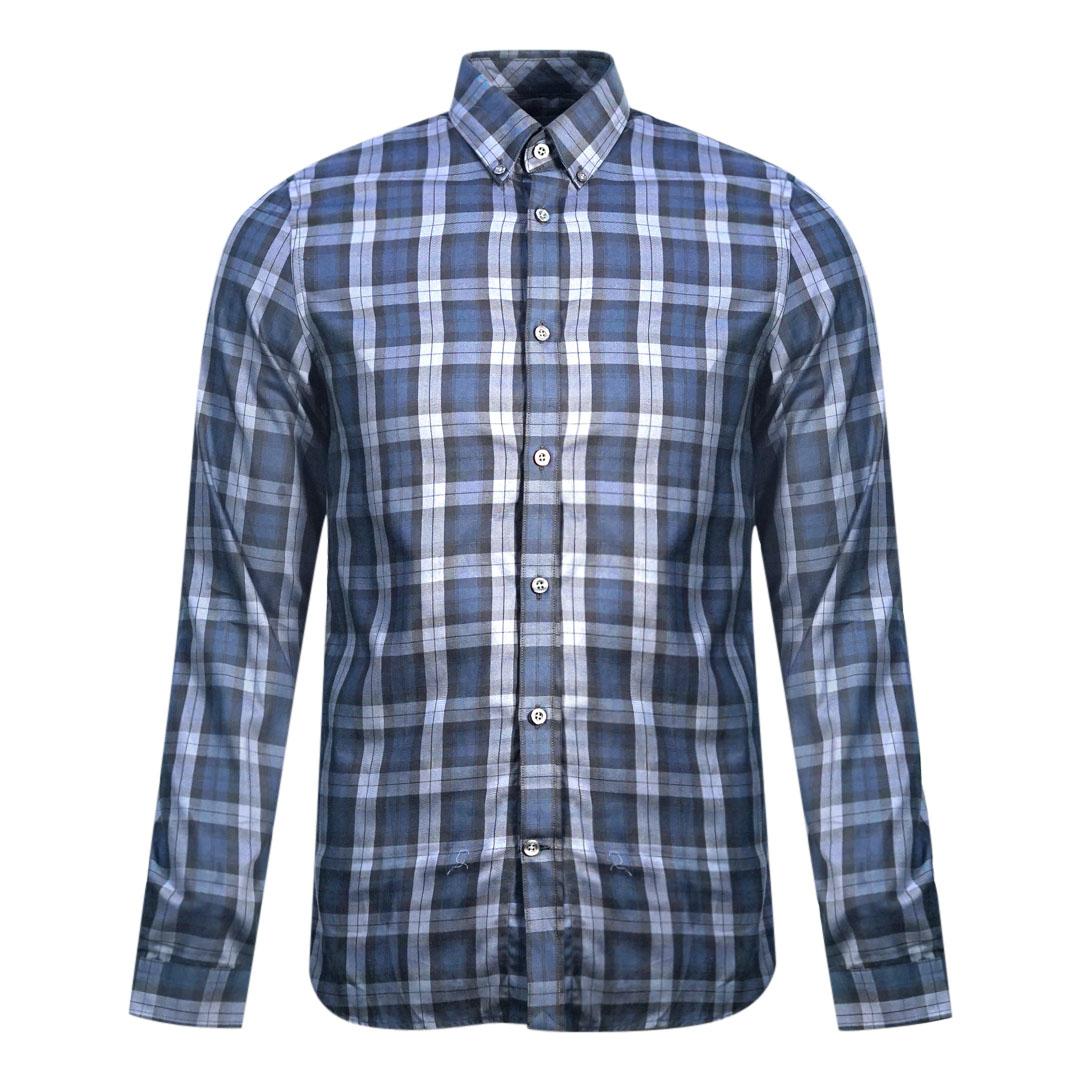Fred Perry Schwarzes langärmeliges Hemd