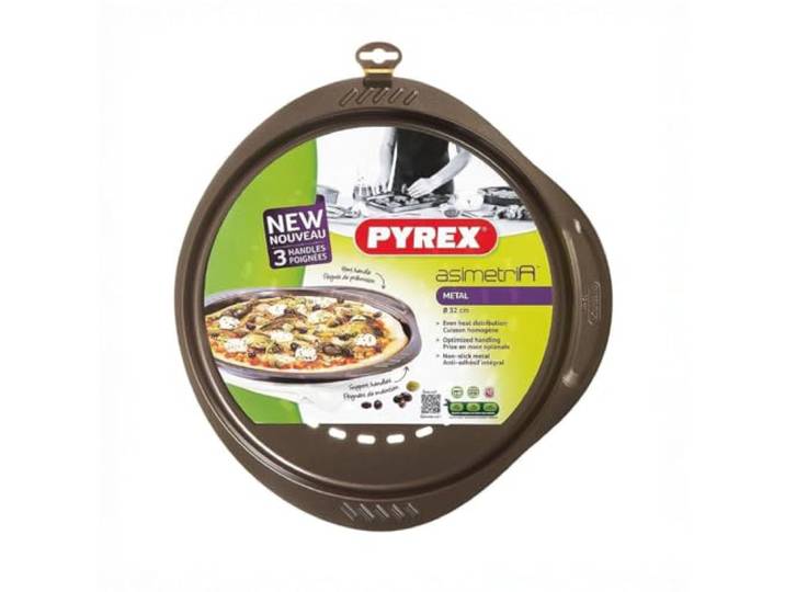 Pyrex AS32BZ0 Asimetria Pizzaplaat, 32cm Ø, Bruin