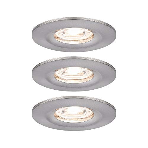 Paulmann Nova Mini Coin LED-inbouwlamp, Zilver, 3x4W, 2700K Warm Wit, IP44