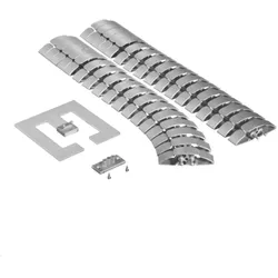 TecLines, Kabelschutz + Kabelführung, TKS004S Kabelschlange Set 75 cm mit Bodenplatte und Tischbefestigung, silber (75 cm)
