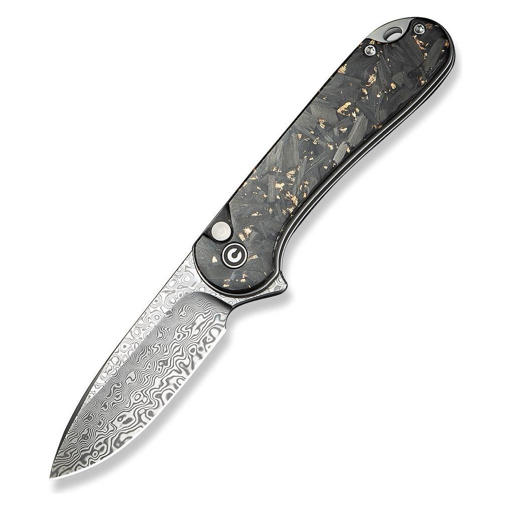Civivi Button-Lock Elementum II Damast CF Messer (C18062P-10)
