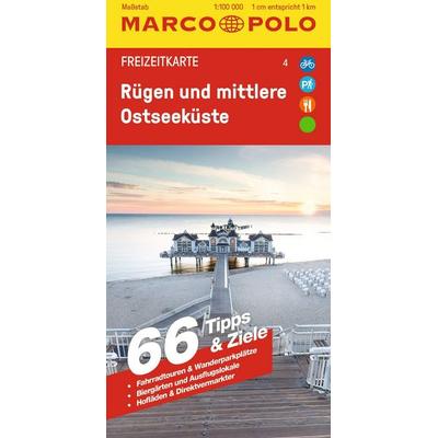 MARCO POLO Freizeitkarte 4 Rügen und mittlere Ostseeküste 1:100.000, Sonstige von , MairDuMont, 978-3-575-01890-8