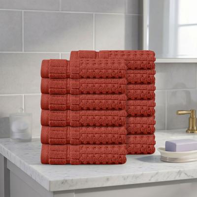 Home Weavers Inc Home Weavers Willow Collection 630GSM Cotton Zero Twist Super Absorbent Wash Cloth - 13x13