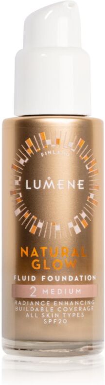 Lumene Natural Glow brightening foundation for a natural look SPF 20 shade 2 Medium (Cool) 30 ml