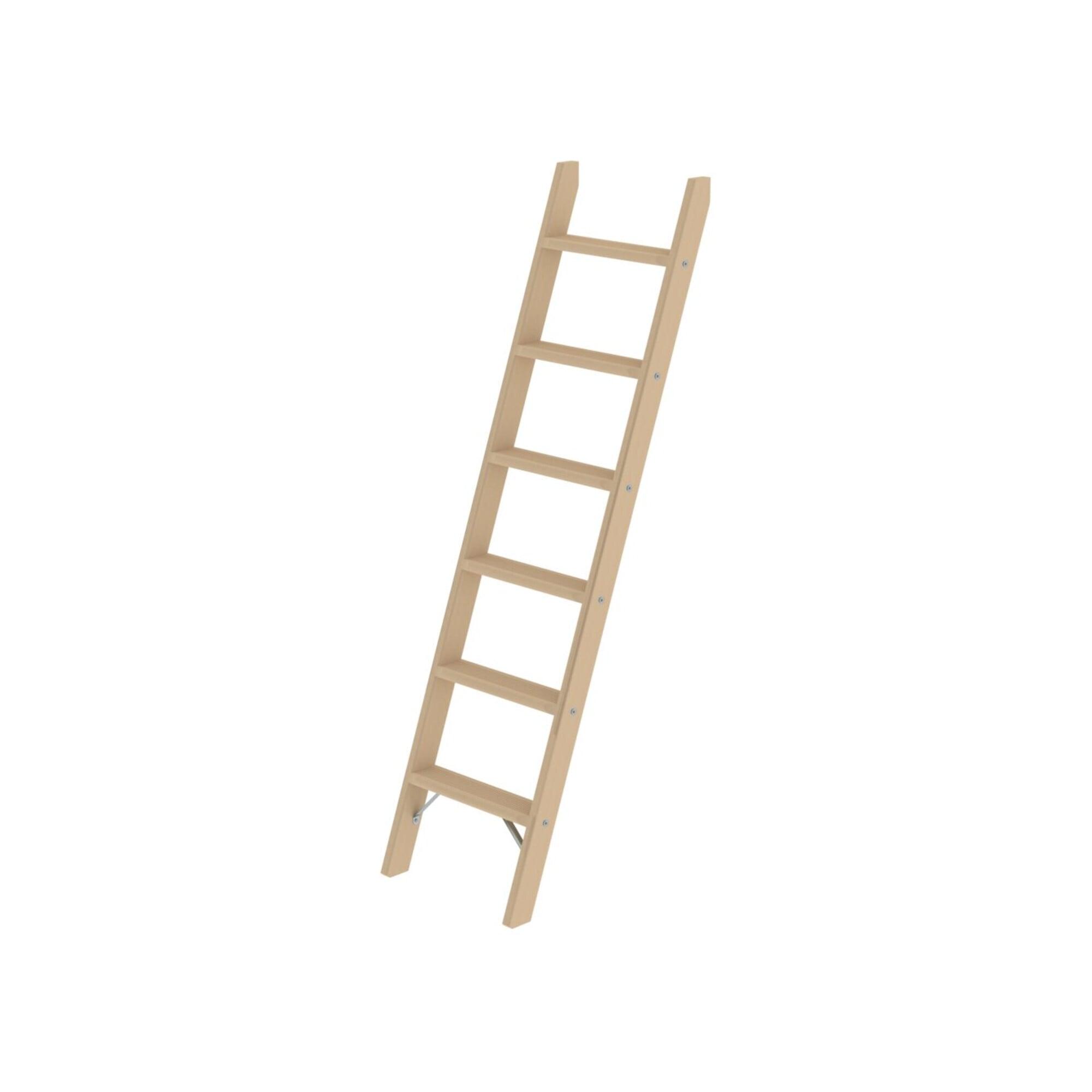 MUNK Stufen-Anlegeleiter Holz ohne Traverse 6 Stufen (033706)